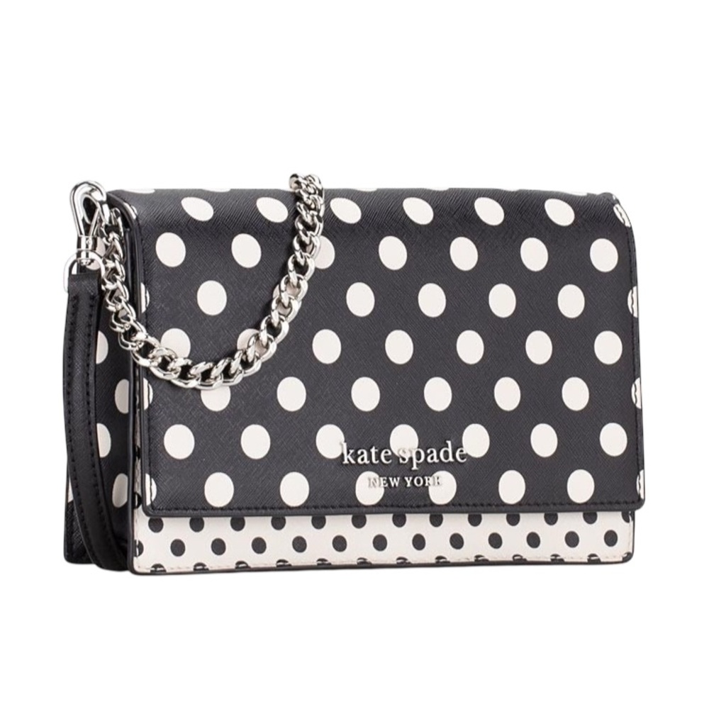 Kate Spade Black and White Polka Dot Crossbody Bag - Picture 3 of 14